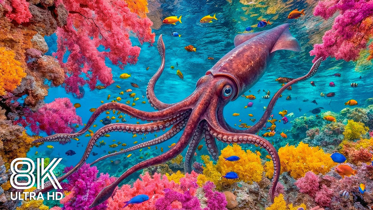 The Living Ocean 8K - A Colorful Underwater Universe with Tropical Fish in Stunning UHD