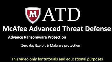 McAfee ATD Installation and Configuration