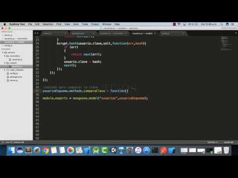 29. Metodo para comparar la clave encriptada en NODEJS