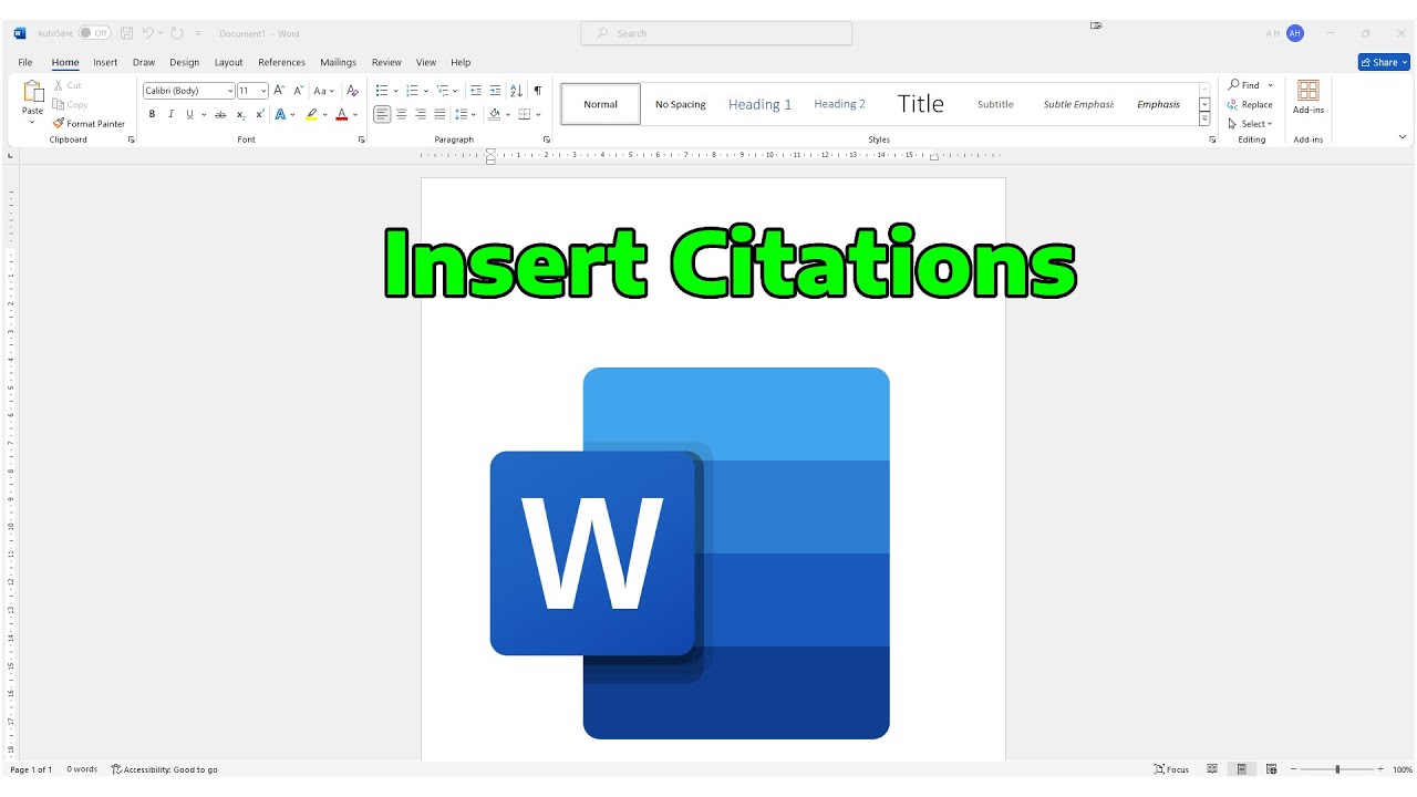 How To Insert Citations in Microsoft Word - YouTube