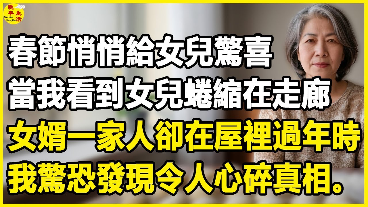 我66歲，春節悄悄給女兒驚喜，當我看到女兒蜷縮在走廊，女婿一家人卻在屋裡過年時，我驚恐發現令人心碎真相。#晚年生活 #中老年生活 #為人處世 #生活經驗 #情感故事 #幸福人生 #上了年紀該明白的事