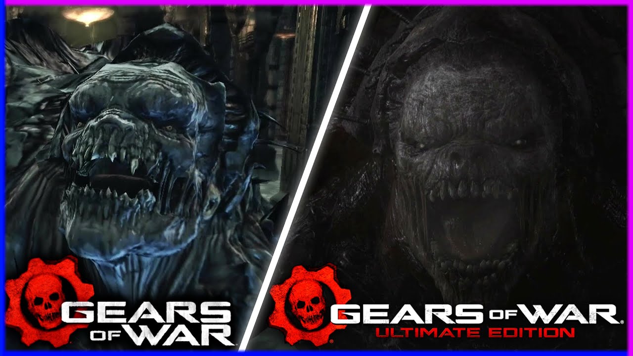 Berserker Scene Gears of War Compared to Gears of War UE YouTube