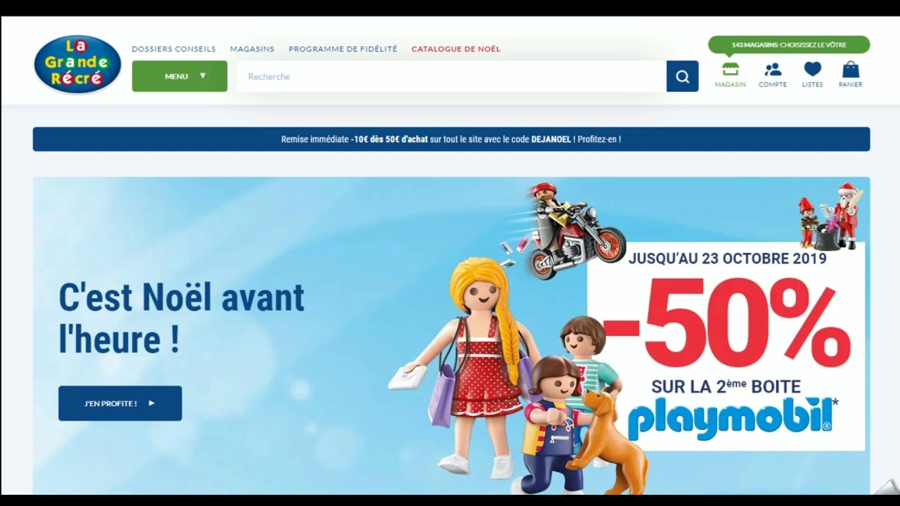 Code promo La grande Récré vérifié en vidéo YouTube