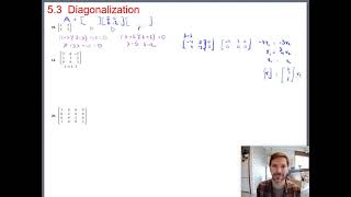 Diagonalizing a Matrix continued, with examples (Math 204 Section 5.3 video 2)
