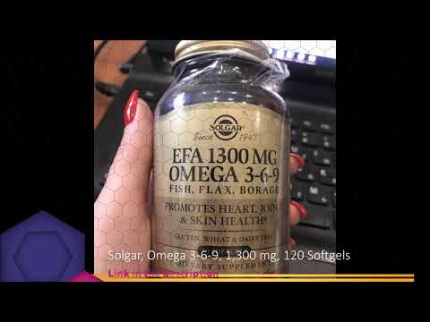 Vídeo: Complexo De ácidos Graxos Solgar Omega 3-6-9, 1300 Mg - Instruções De Uso