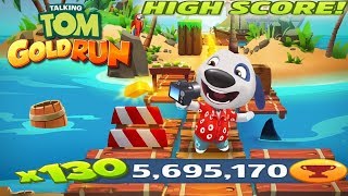 Talking Tom Gold Run ipad Gameplay - "HAWAIIAN HANK" in the Medieval Side World ! 5600000 HIGH SCORE screenshot 3
