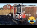 Mini Digger at Home First time with a Kubota 1.5T DIY at Home Part 1