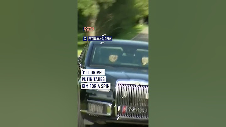 Putin gets behind the wheel of a Russian Aurus to take Kim Jong-un for a ride