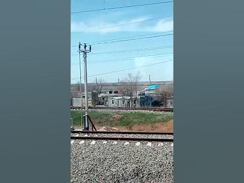 Поселок на юге Волгоградской области из окна поезда village south ...