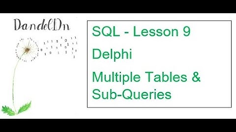 SQL Lesson 9 - Multiple Tables & Sub-Queries