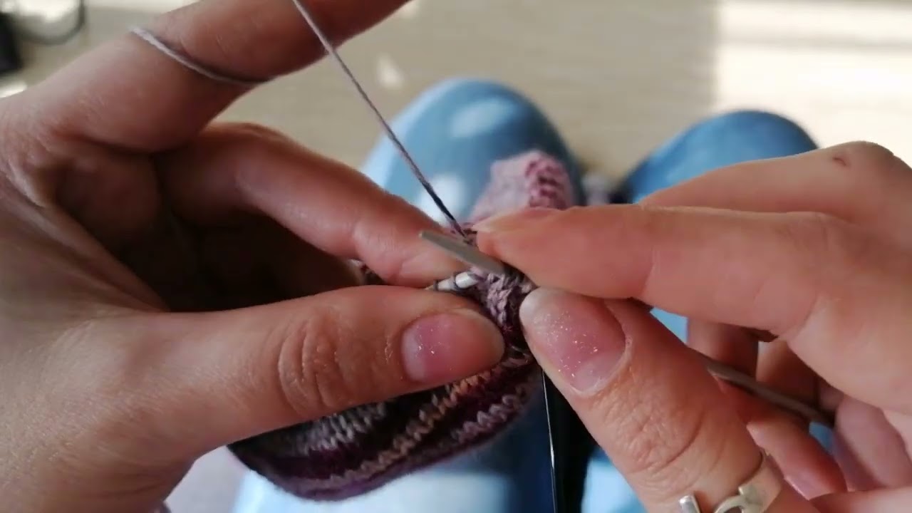 Sunshade socks: Sección recoger vueltas cortas talón tomate