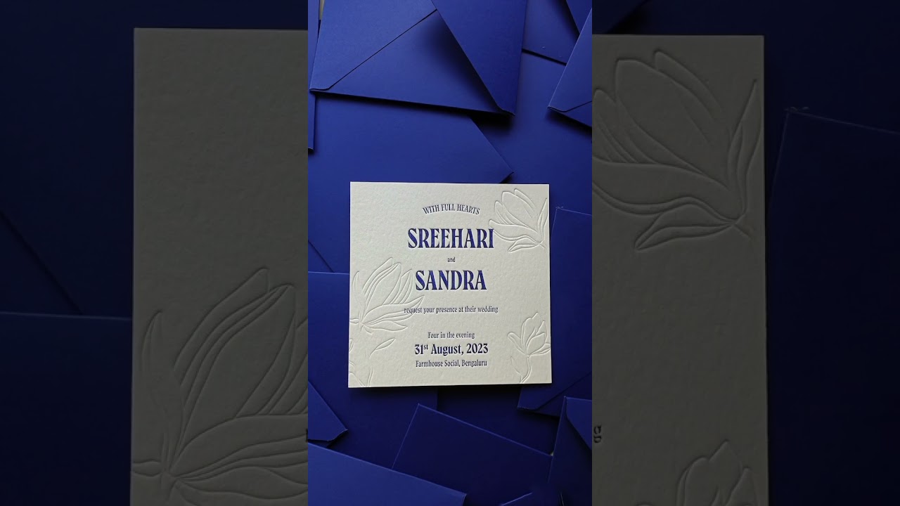 Bespoke wedding invitation 