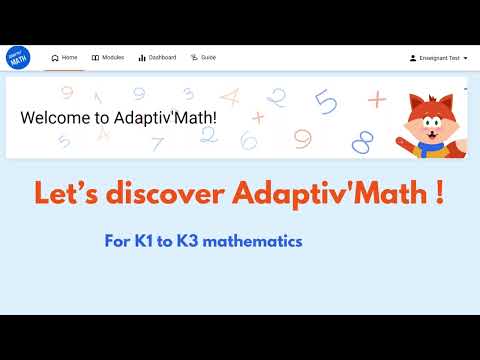 Adaptiv'Math, an adaptive