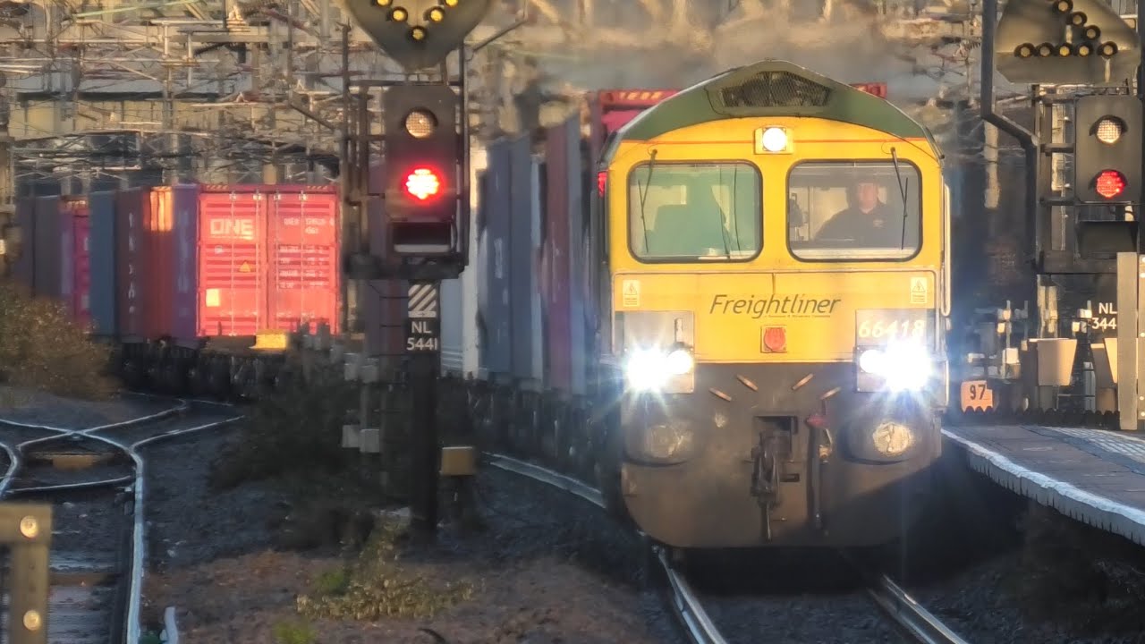 Fantastic Freight Trains at 3 locations Nuneaton Stoke-on-Trent Stafford Oxenholme November 25th 25