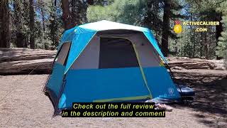 Review EVER ADVANCED 6 Person Camping Tent, Blackout Design Tent for Camping Instant Cabin Tents for