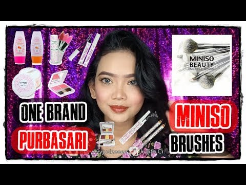 one-brand-makeup-tutorial-#11:-purbasari-daily-series-using-miniso-brushes