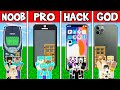 Minecraft: IPHONE HOUSE BUILD CHALLENGE - NOOB vs PRO vs HACKER vs GOD in Minecraft