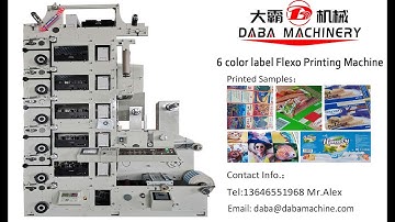 6 color label Flexo Printing Machine with ceramic anilox roller and UV dryer