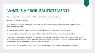 Writing Your Problem Statement