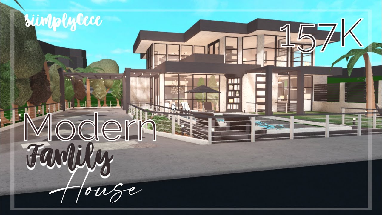BLOXBURG| Modern Family House 157k| SiimplyCece - YouTube