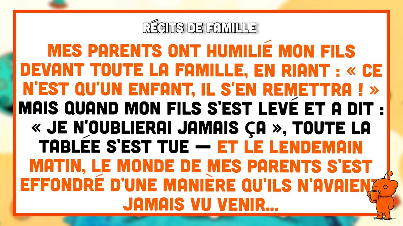 Mes parents ont humilié mon fils devant toute la famille.