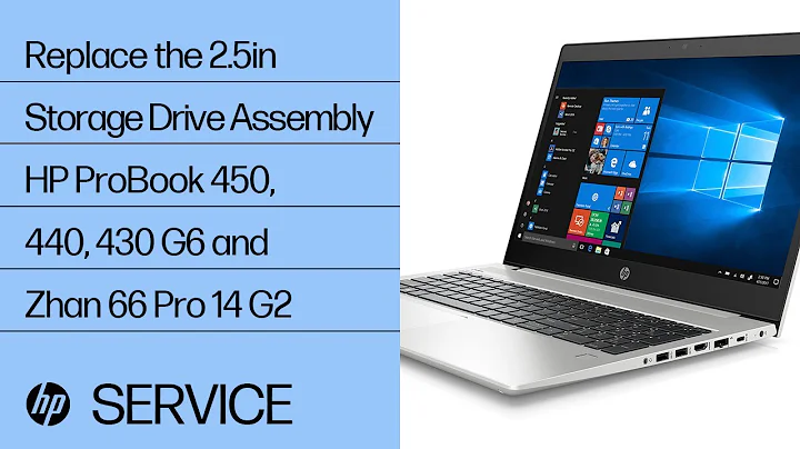 Replace the 2.5in Storage Drive Assembly | HP ProBook 450, 440, 430 G6 and Zhan 66 Pro 14 G2 | HP