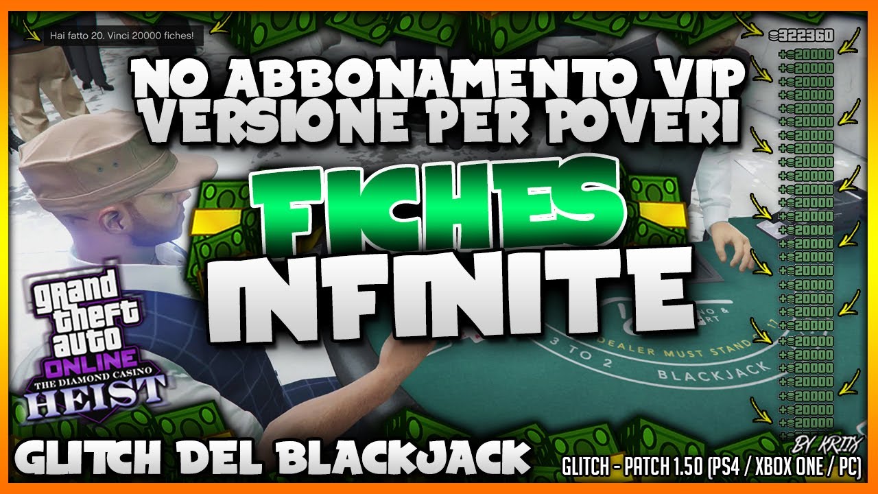 ?*NO ABBONAMENTO VIP*?GTA 5 Online 1.50?COME FARE FICHES  INFINITE?GLITCH DEL BLACKJACK! *PER POVERI*