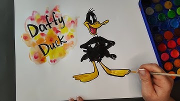 How to Draw Daffy Duck | Looney Tunes | Merrie Melodies | Step By Step Tutorial | Tutorial