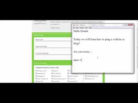 Wie man eine Website oder ein Blog ping?