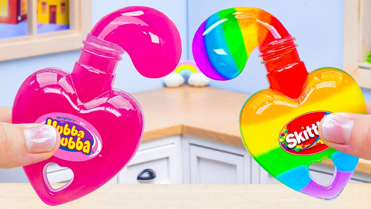 PINK Jelly vs RAINBOW Jelly Honey ✨🎁 Satisfying Mini Jelly Cake Challenge | ASMR Dessert