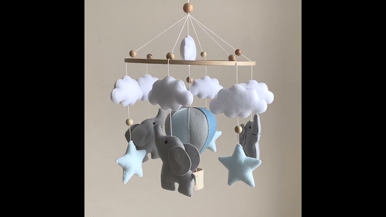Balloon & Elephant Baby Crib Mobile - ChilDreams