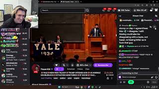 xQc can't help but laugh at Hasan giving a speech at Yale University