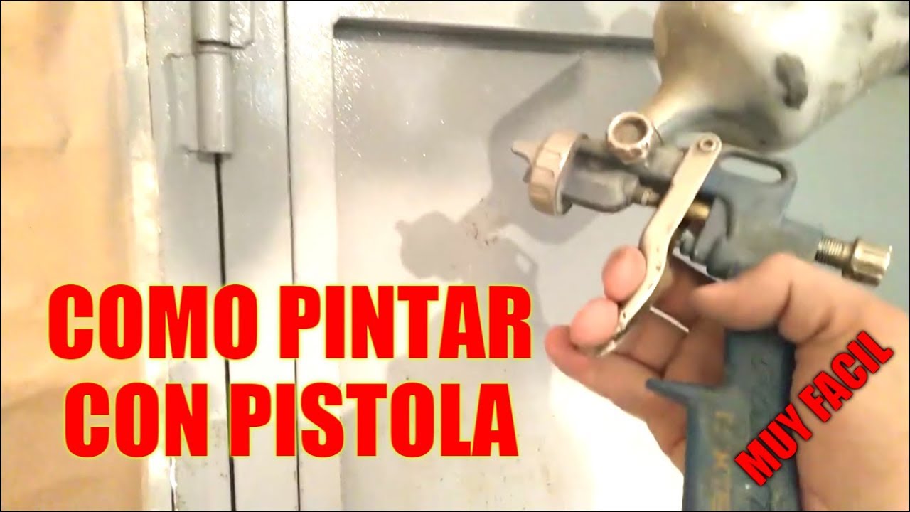 COMO PINTAR PUERTAS CON PISTOLA Y COMPRESOR - PINTURA ESMALTE 