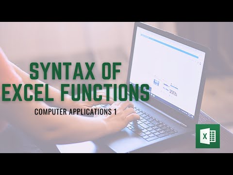Syntax of Excel
