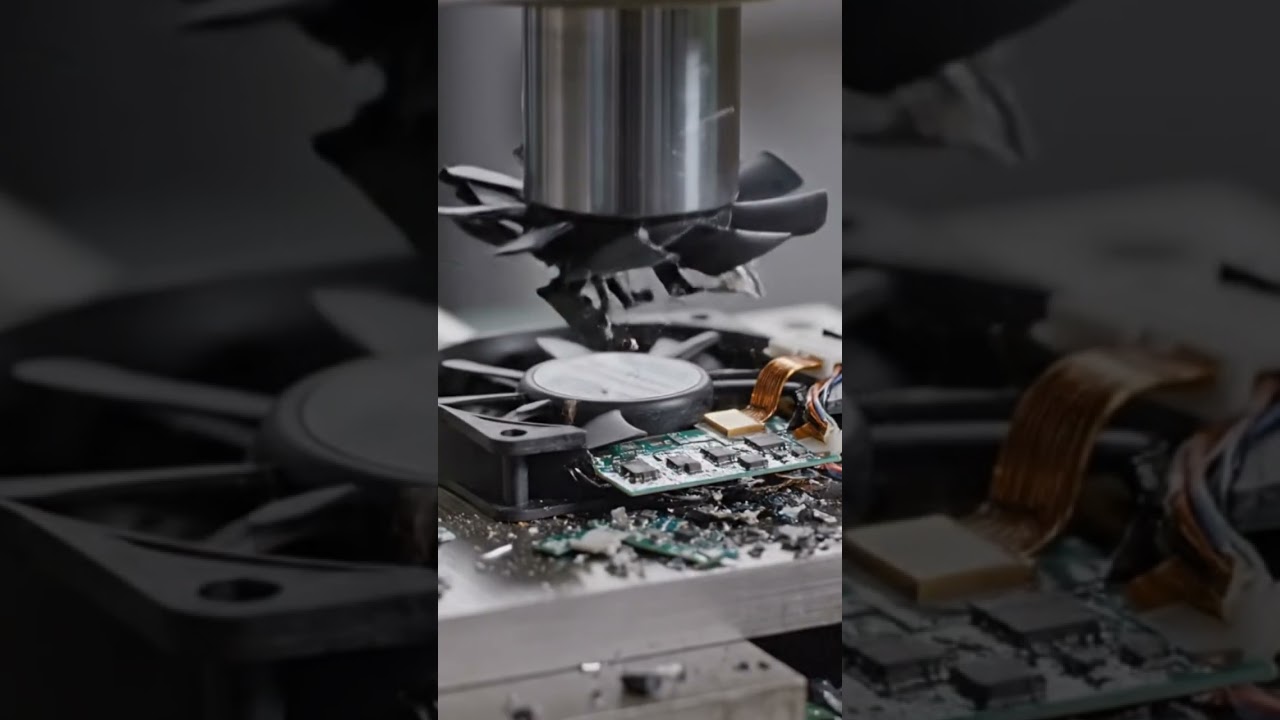 Hydraulic pressing a cooling fan fan 