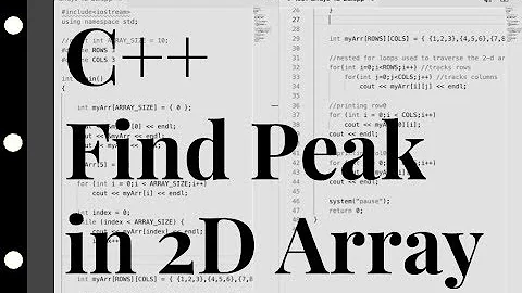 7 - C++ Arrays - how to find peaks in 2d arrays?