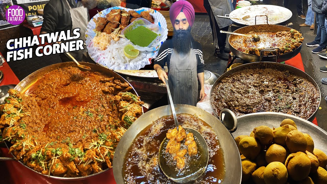Sardar Ji Ka Lajawab Tawa Chicken, Potta Kaleji & Fish | Chattwal Fish Corner Mohali | Street Food | Food Fatafat