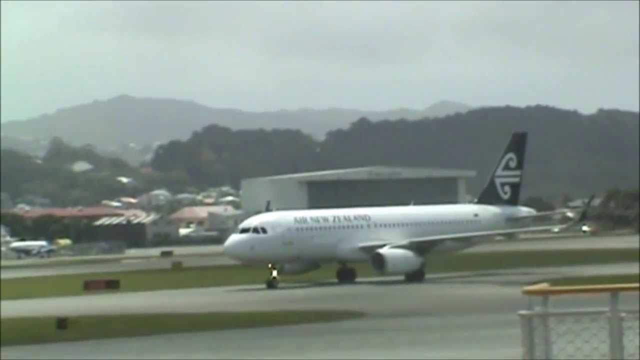 HD Air New Zealand Airbus A320 Wellington Airport - YouTube