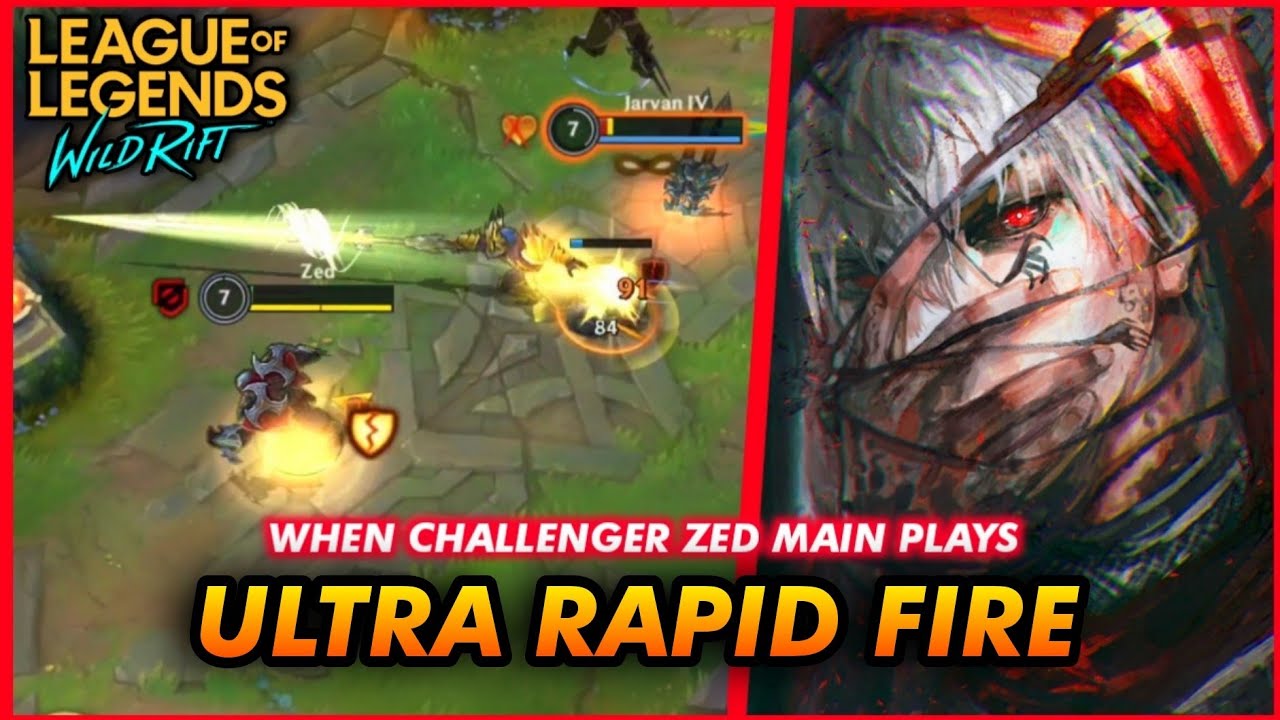WHEN CHALLENGER ZED MAIN PLAYS URF - URF ZED MONTAGE WILD RIFT