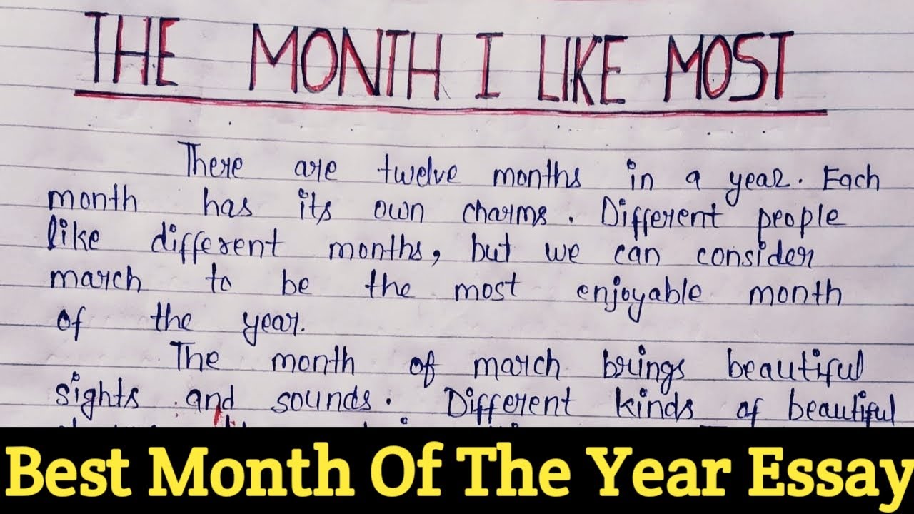 the best month of the year essay for students