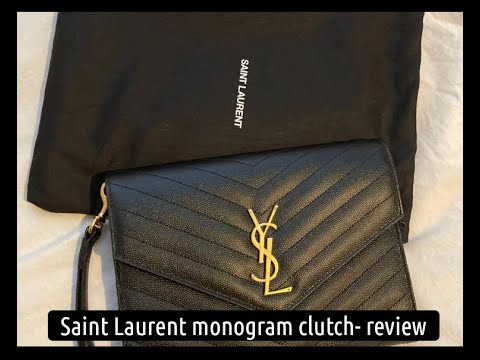 Saint Laurent monogram clutch review-What fits inside 