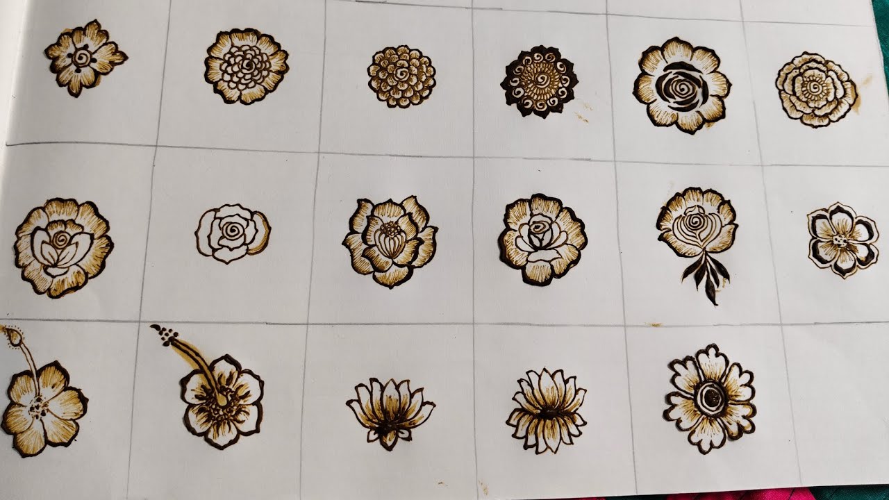 Flower Basic mehndi design| part 2| 