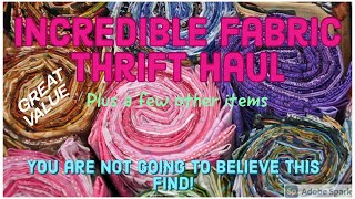 Cheap Fabric Thrift Haul Goodwill Shopping Haul - Absolutely Incredible Quilt Shop Fabric!