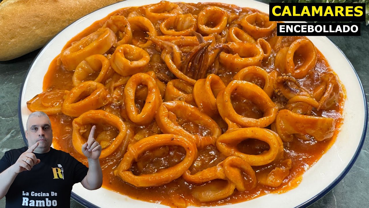 😋 Calamares encebollados, con una salsa irresistible 😎 Receta Fácil