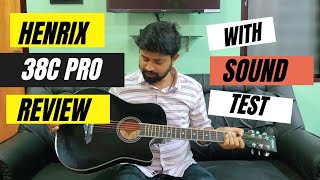 Henrix 38C Pro Guitar Review Henrix 38C Pro Guitar Sound Test Guitar For Beginners 