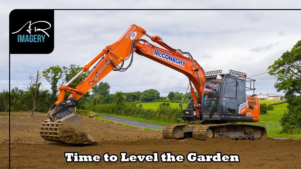 Levelling a Garden with the Hitachi Zaxis 130-7 | McConaghy Contracts