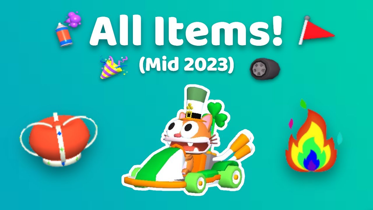All the items I currently own in Smash Karts! (Mid 2023)