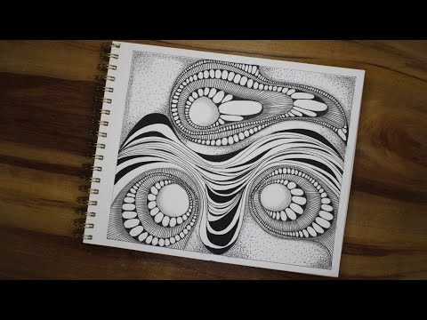 アート・デザイン・音楽 HOW TO DRAW 🎧 ASMR Drawing ✍️ | No Talking | Pen on Paper Sounds | Abstract
