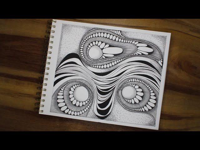 アート・デザイン・音楽 HOW TO DRAW 🎧 ASMR Drawing ✍️ | No Talking | Pen on Paper Sounds | Abstract