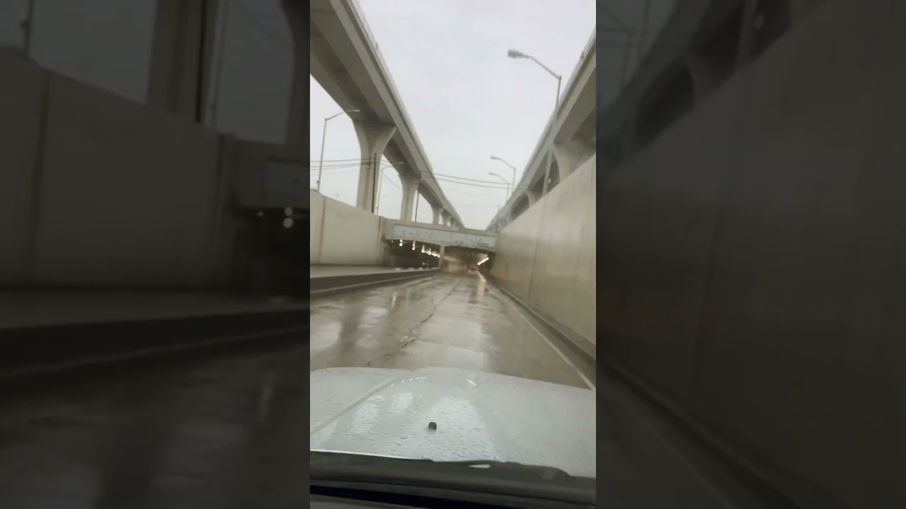 Harvey tunnel, Harvey, Louisiana, rainy day 